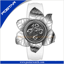 Neue Art-Art- und Weiseblumen-geformte Dame-Uhr-Quarz-Armbanduhr Psd-2377